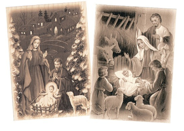 HOLZKARTEN WEIHNACHTSGRÜßE  2er Set